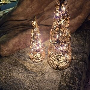 Holiday light up decor trees